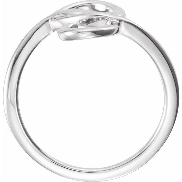 14k White Freeform Ring