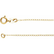 14K Yellow 1 mm Curb 24' Chain