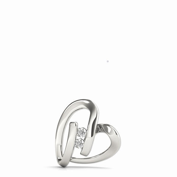 2 Stone Heart Pendant
