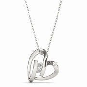 2 Stone Heart Pendant