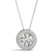 Round Halo Pendant