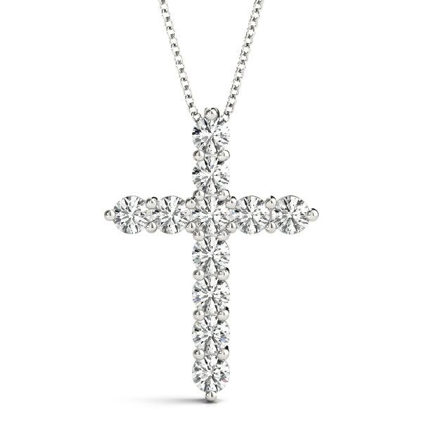 11 Stone Cross Pendant