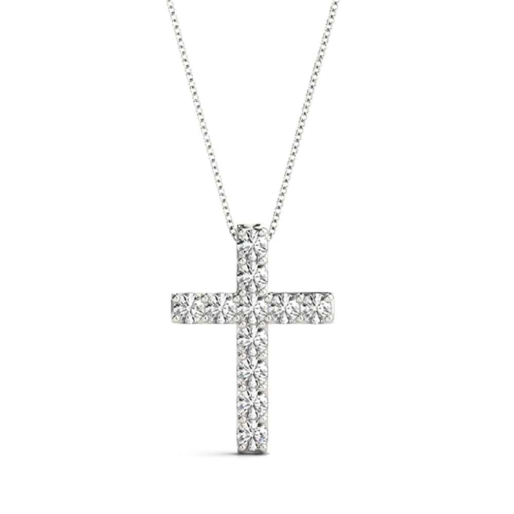 11 Stone Cross Pendant