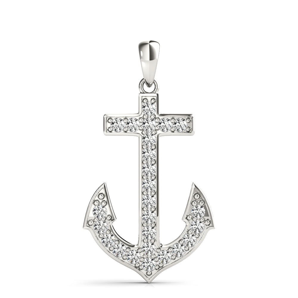 Diamond Anchor Pendant