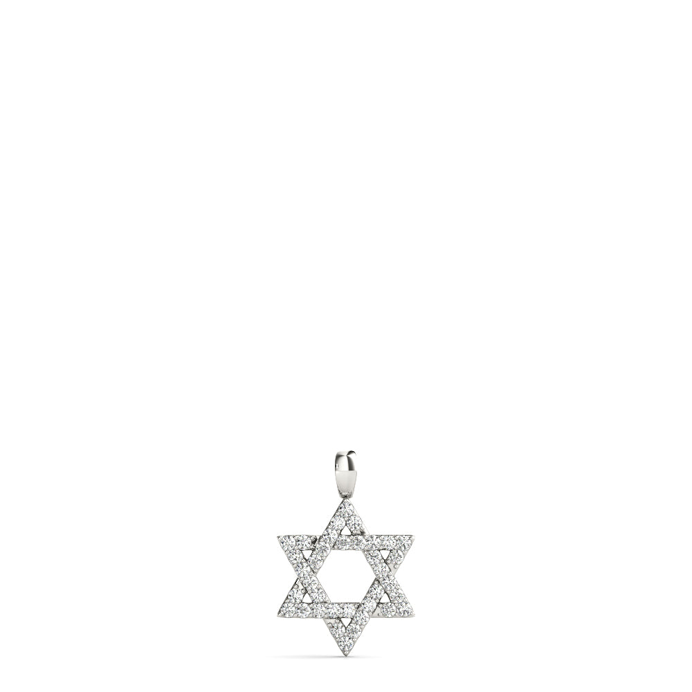 20mm Star Of David Diamond Pendant
