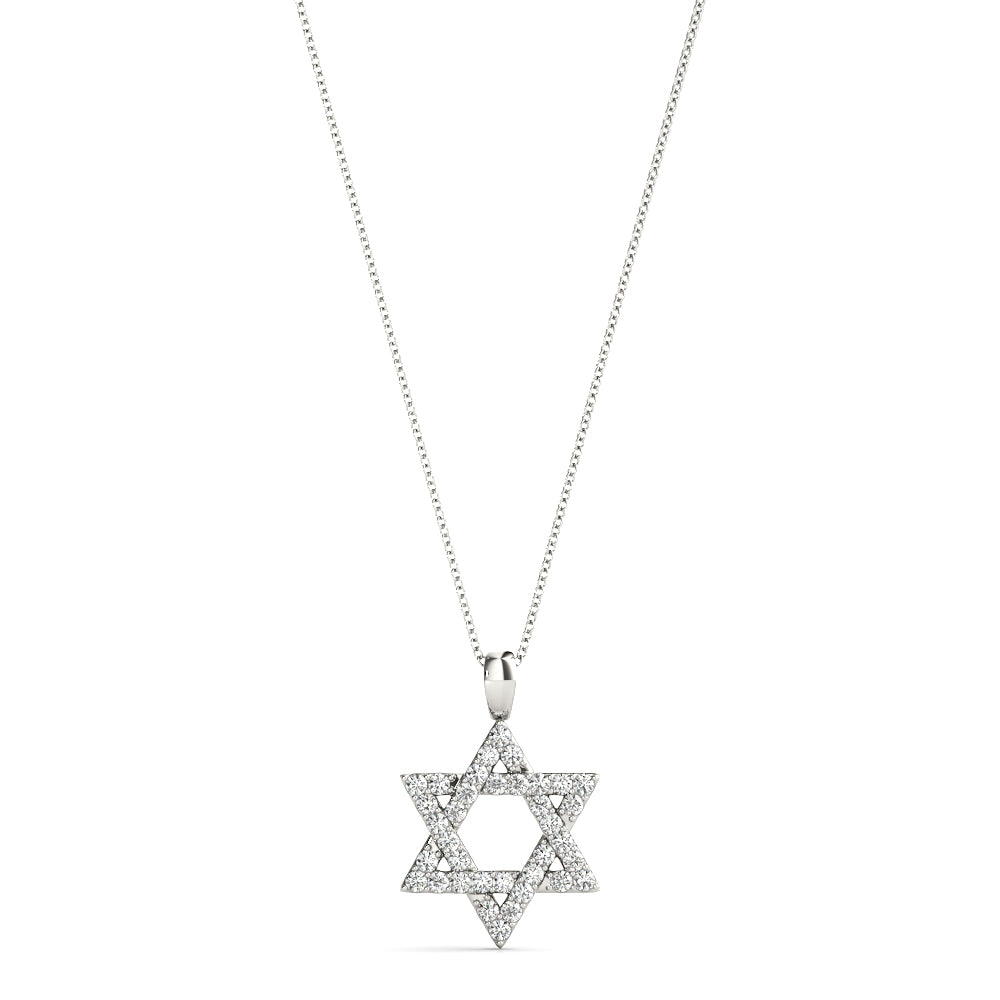 20mm Star Of David Diamond Pendant