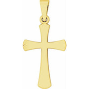 14k Yellow Cross Pendant