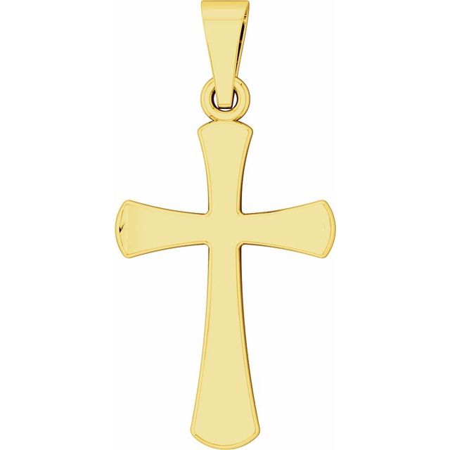 14k Yellow Cross Pendant