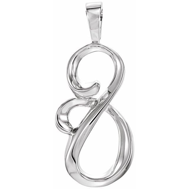 14k White Freeform Pendant