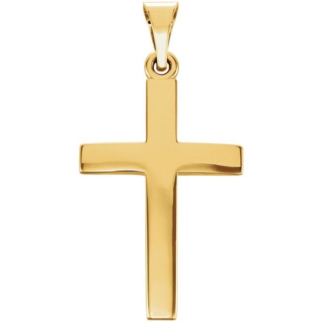 14k Yellow Cross Pendant