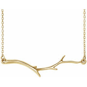 14k Yellow Branch Bar 16-18' Necklace