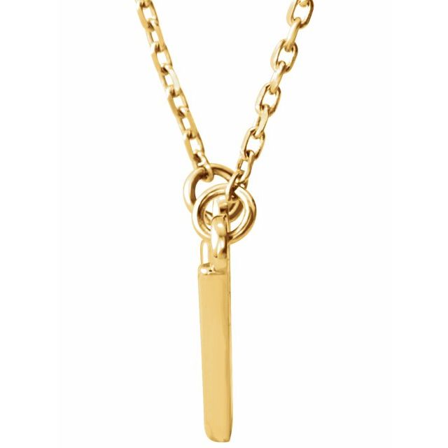 14k Yellow Geometric V 16 1/2' Necklace