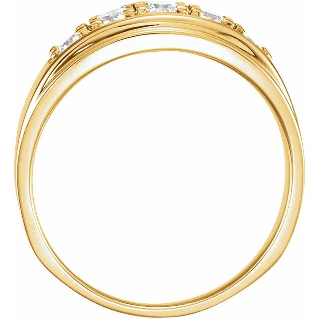 14K Yellow 3/4 CTW Natural Diamond Band