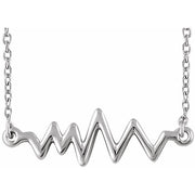 Sterling Silver Heartbeat 16-18' Necklace