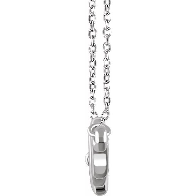 Sterling Silver Heartbeat 16-18' Necklace