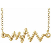 14k Yellow Heartbeat 16-18' Necklace