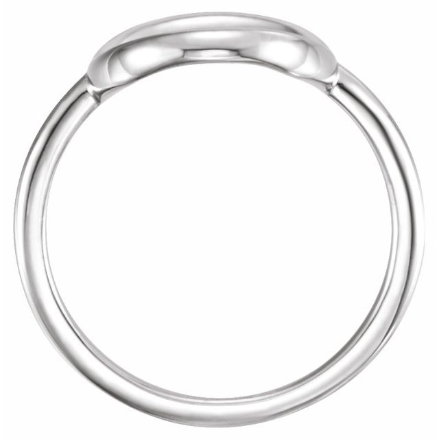 14k White Circle Ring