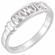 Sterling Silver What Would Jesus Do Ring