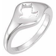Sterling Silver 10.5 mm Dove Ring
