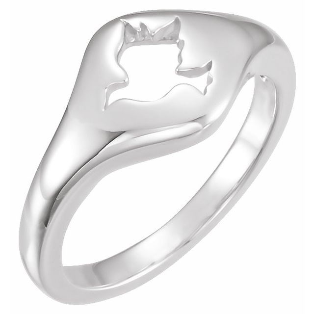 Sterling Silver 10.5 mm Dove Ring