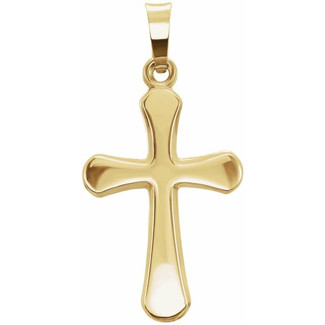 14k Yellow 20x13.8 Mm Cross Pendant