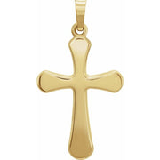 14k Yellow 23.5x16.6 Mm Cross Pendant