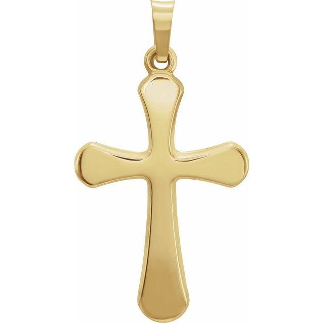 14k Yellow 23.5x16.6 Mm Cross Pendant