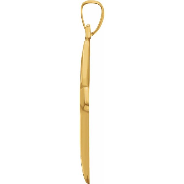14k Yellow 23.5x16.6 Mm Cross Pendant