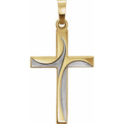 14k Yellow Cross Pendant