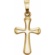 14k Yellow 16x11 Mm Cross Pendant