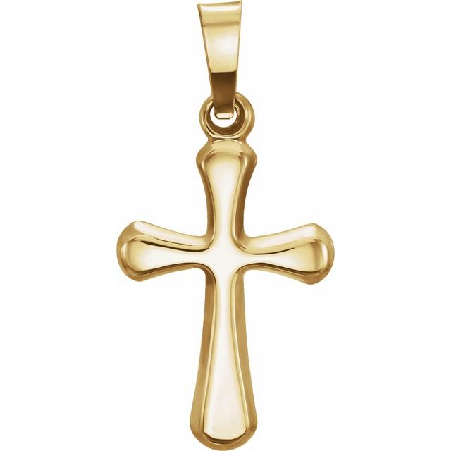 14k Yellow 16x11 Mm Cross Pendant