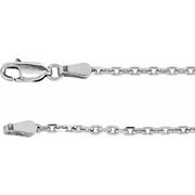 Sterling Silver 2 Mm Diamond-cut Cable 20' Chain