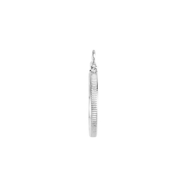 Sterling Silver Coin Frame Dangle for 19x1.5 mm Coin