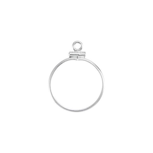 Sterling Silver Coin Frame Dangle for 19x1.5 mm Coin