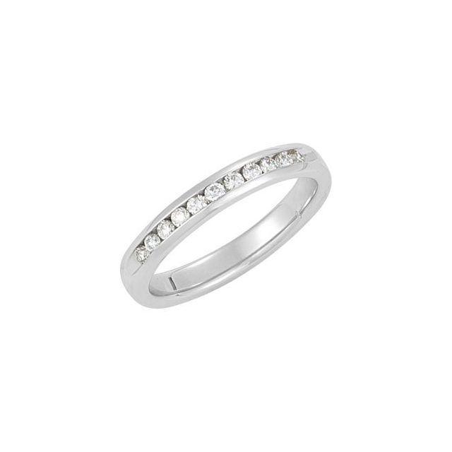 14K White 1/5 CTW Natural Diamond Channel-Set Anniversary Band