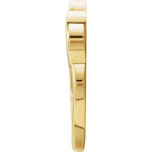 14k Yellow Double Heart Slide Pendant