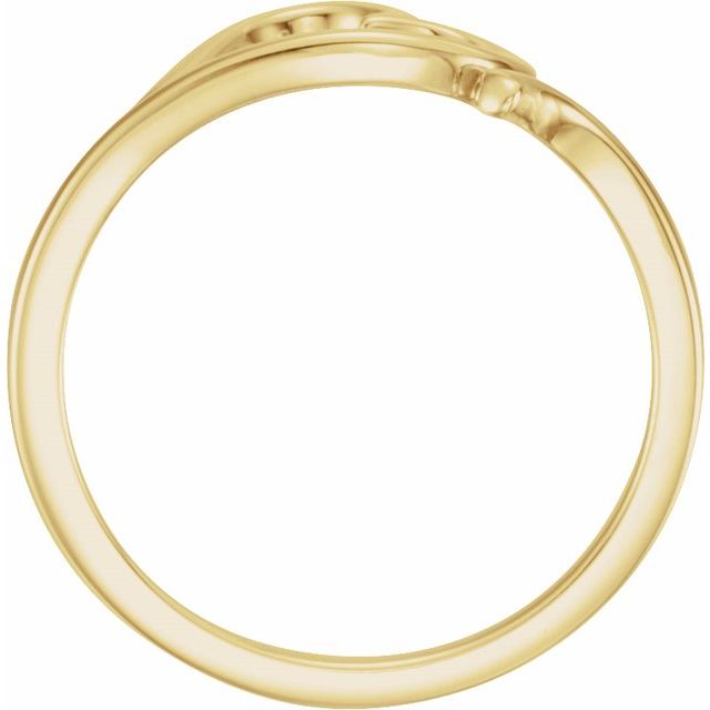 14k Yellow Heart Ring