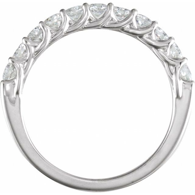 14K White 5/8 CTW Natural Diamond Anniversary Band