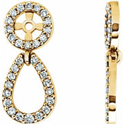 14K Yellow 1/3 CTW Natural Diamond Earring Jackets