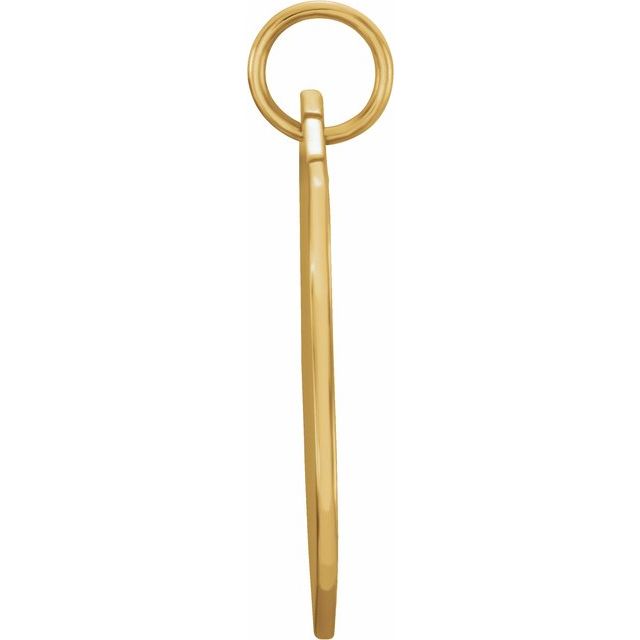 14K Yellow Engravable Shield Pendant