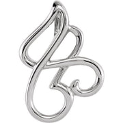 14K White Freeform Pendant