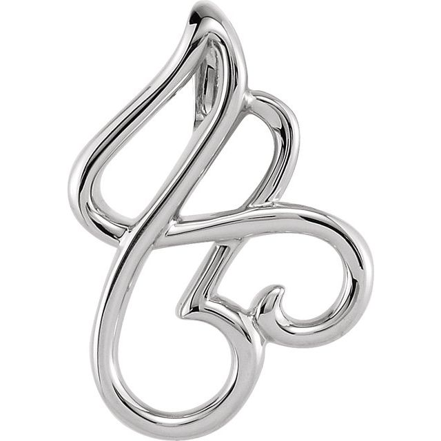 14K White Freeform Pendant