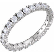 14k White 1 3/8 Ctw Natural Diamond Eternity Band Size 7