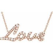 14k Rose 1/4 Ctw Natural Diamond 18' Necklace