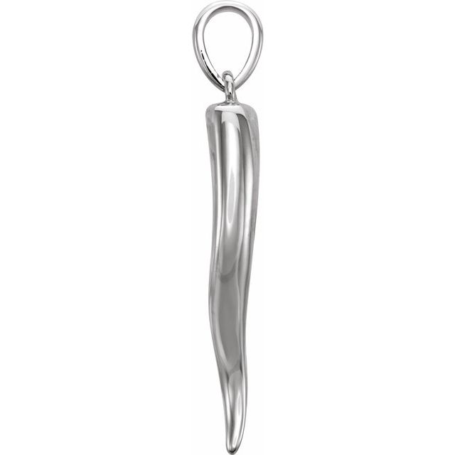 Sterling Silver Italian Horn Pendant