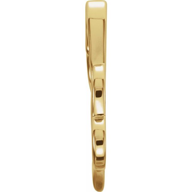 14k Yellow Double Heart Slide Pendant