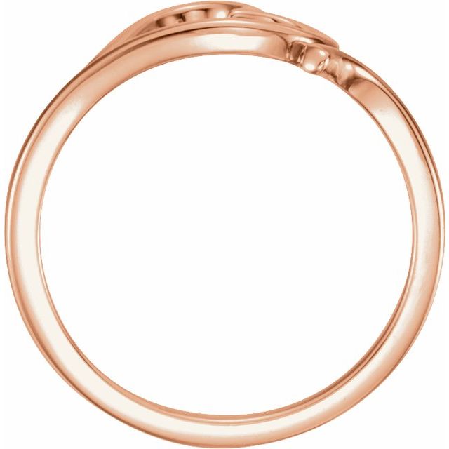 14k Rose Heart Ring
