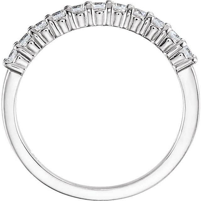 14k White 1/3 Ctw Lab-grown Diamond  Anniversary Band