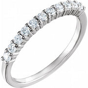 14k White 1/3 Ctw Lab-grown Diamond  Anniversary Band