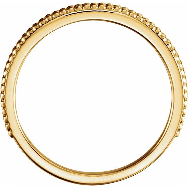 14k Yellow Stackable Bead Ring